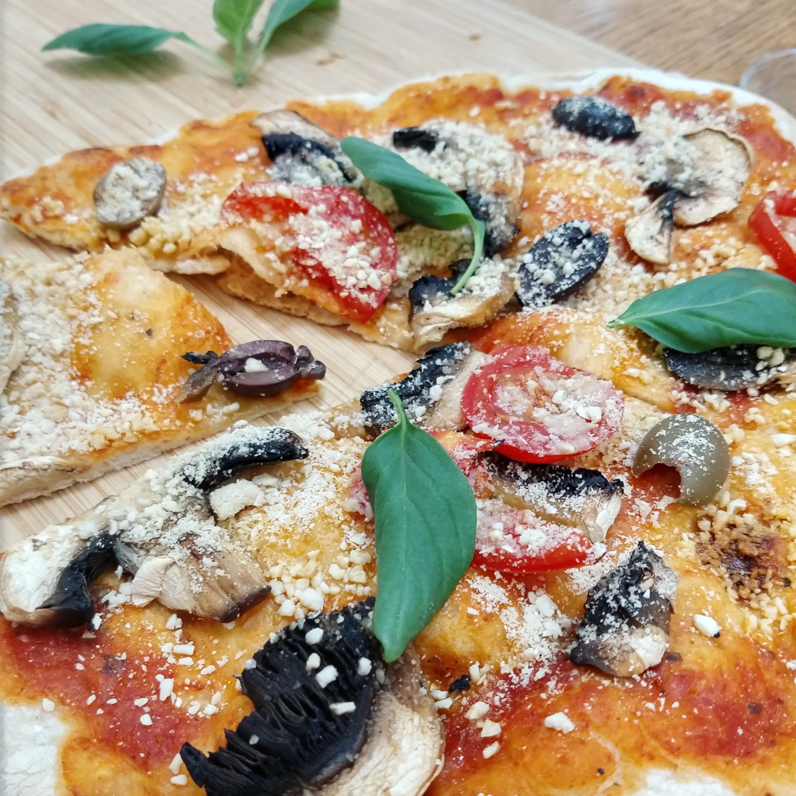 Pizza with Cashew Parmesan