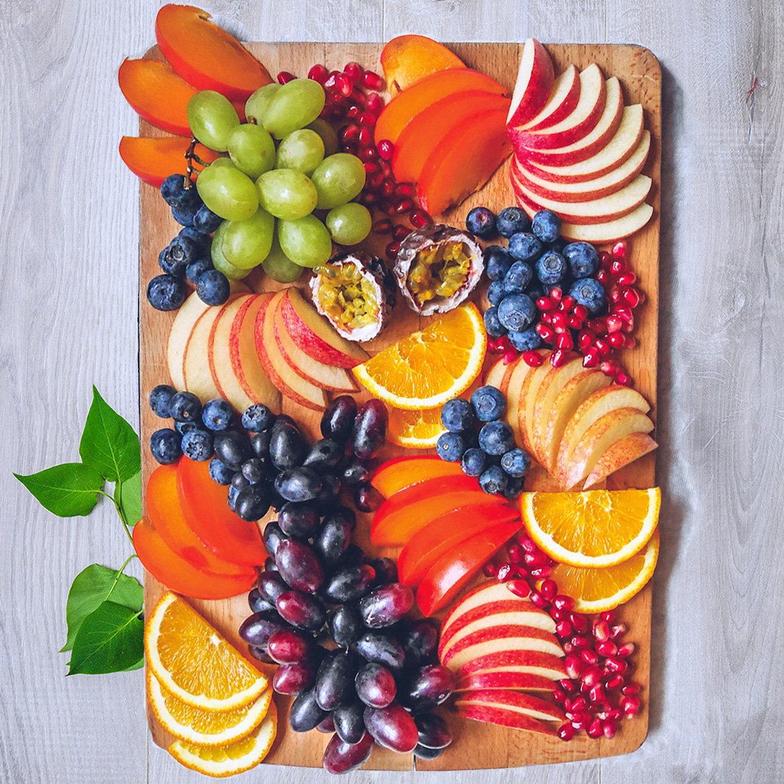 Grape & Persimmon Fruit Platter