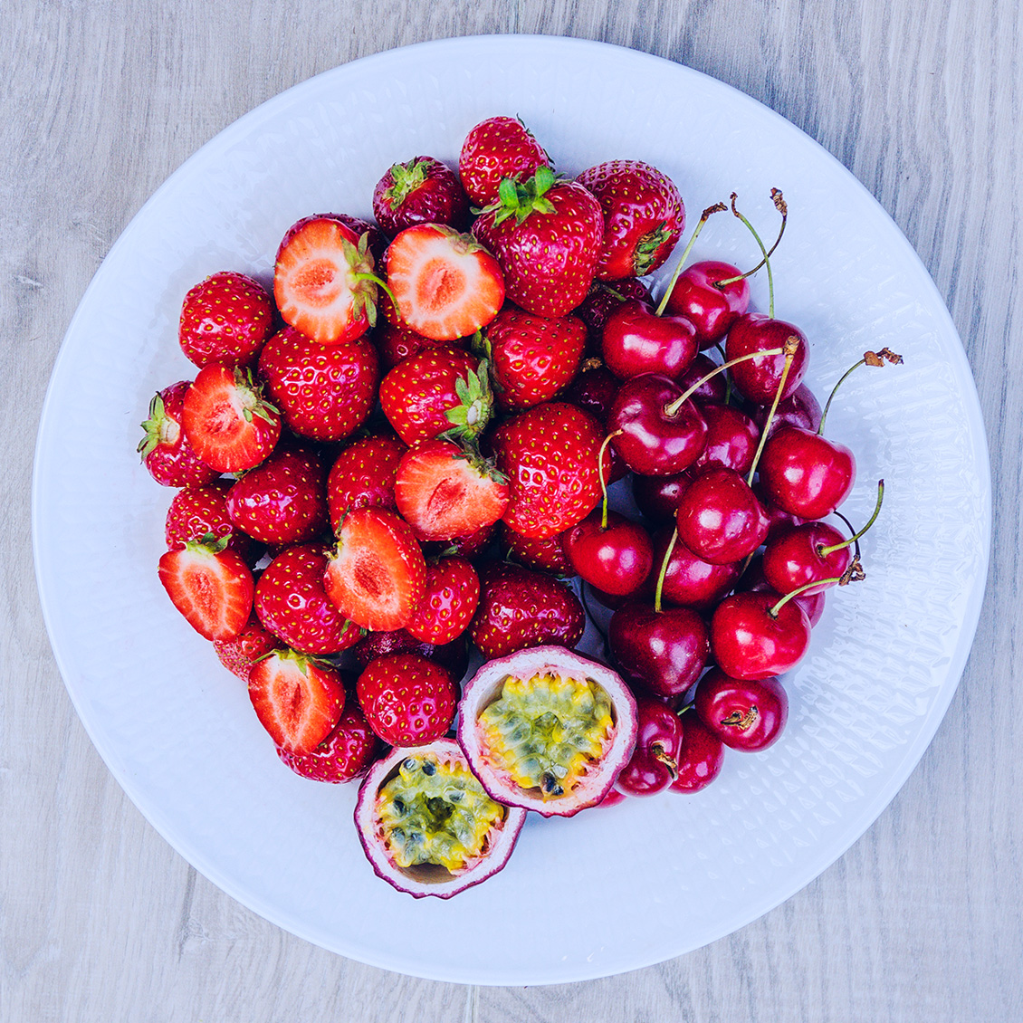Strawberry & Cherry Fruit Platter